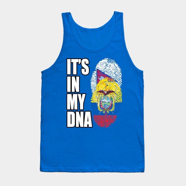 Ecuadorian And Nepalese Mix DNA Flag Heritage Tank Top by Just Rep It!!